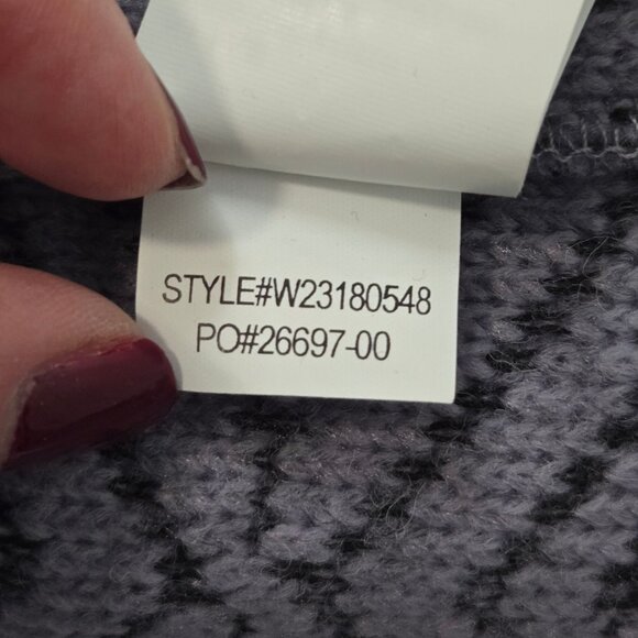 Prana Women's Size M Crestland Pullover Turtleneck Sweater Purple Poly Wool Blen - Picture 9 of 9